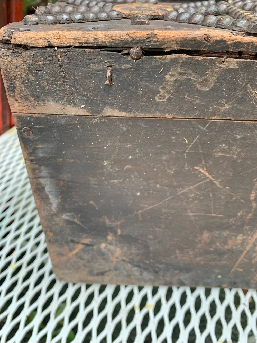 Antique Spanish Style Chest Box Keepsake Dowry 1800’s